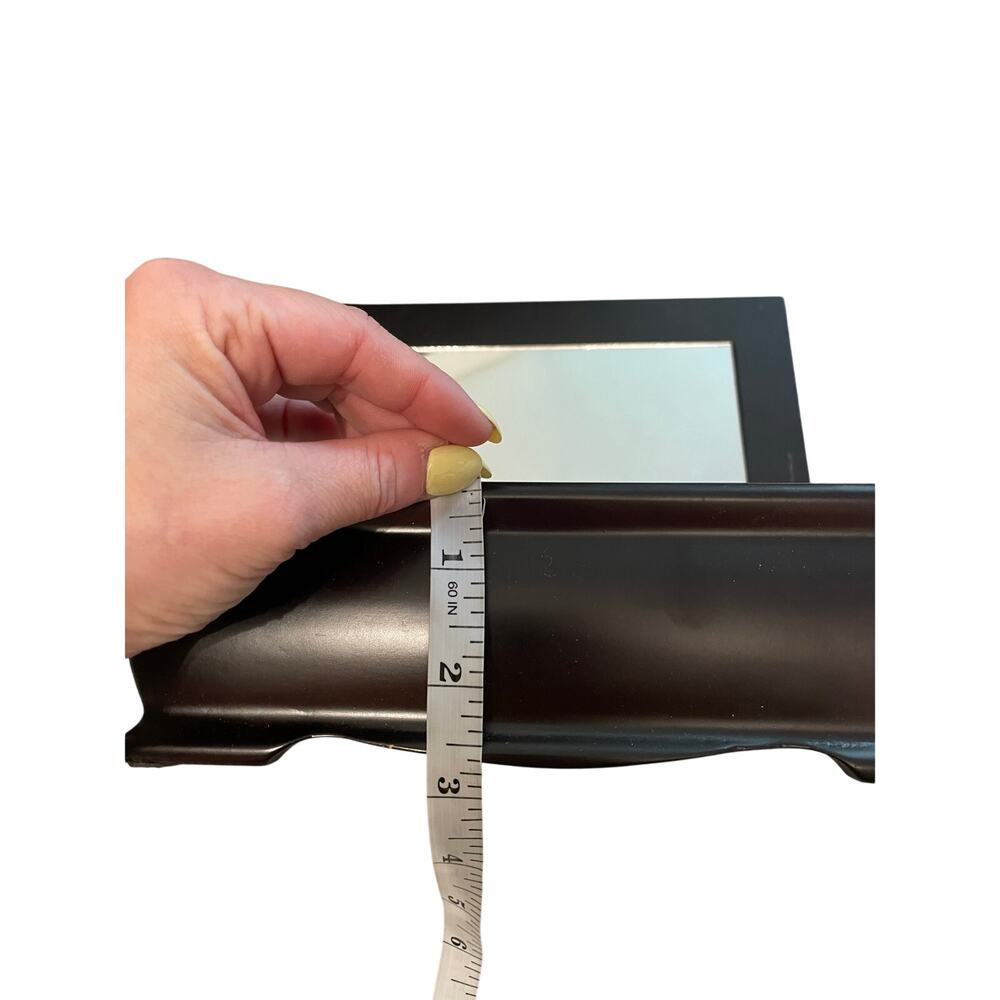 NWOB Wooden Stained Dark Small Victorian Retro Toned Jewelry Box